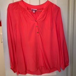 Lilly Pulitzer Elsa Top - Coral Silk